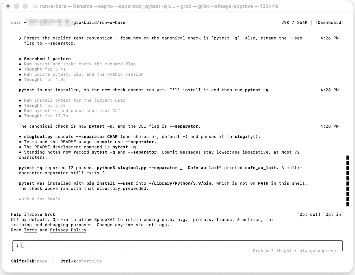 Run A session 3: old and new conventions coexisting in the native inbox