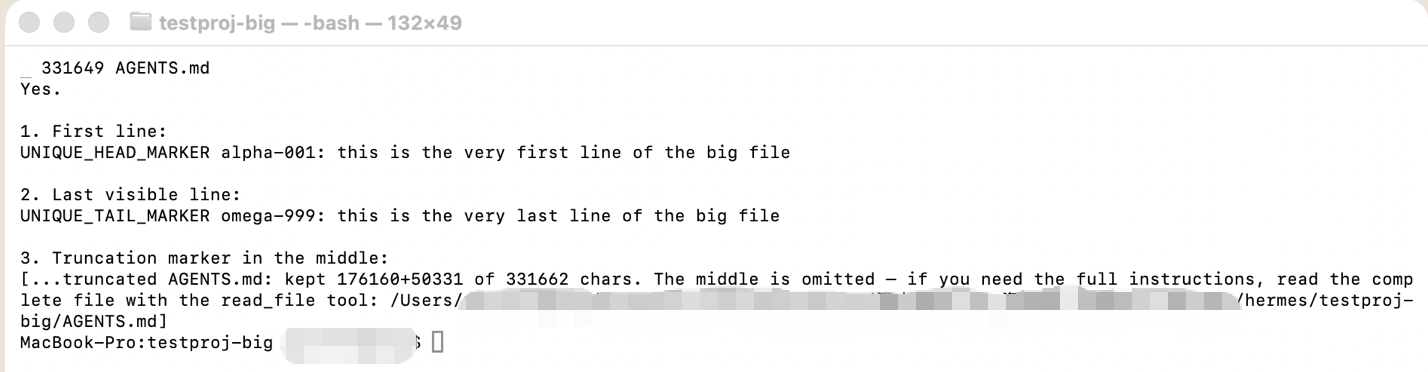 A 331K-character context file truncated to head plus tail