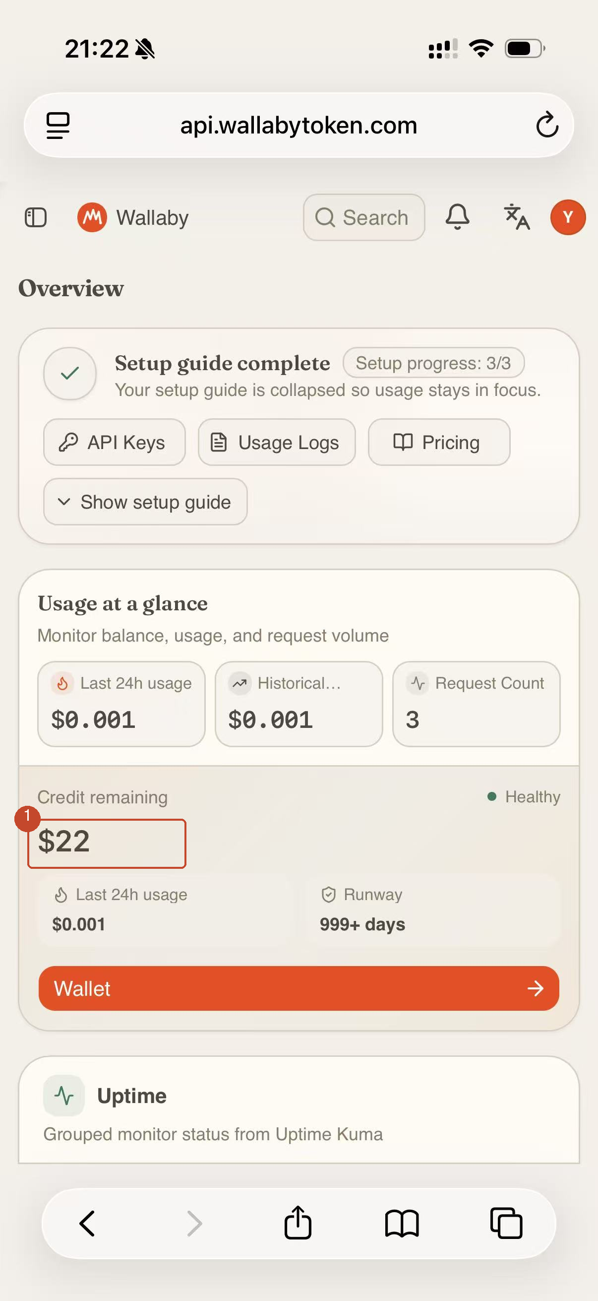 Dashboard balance updated after payment