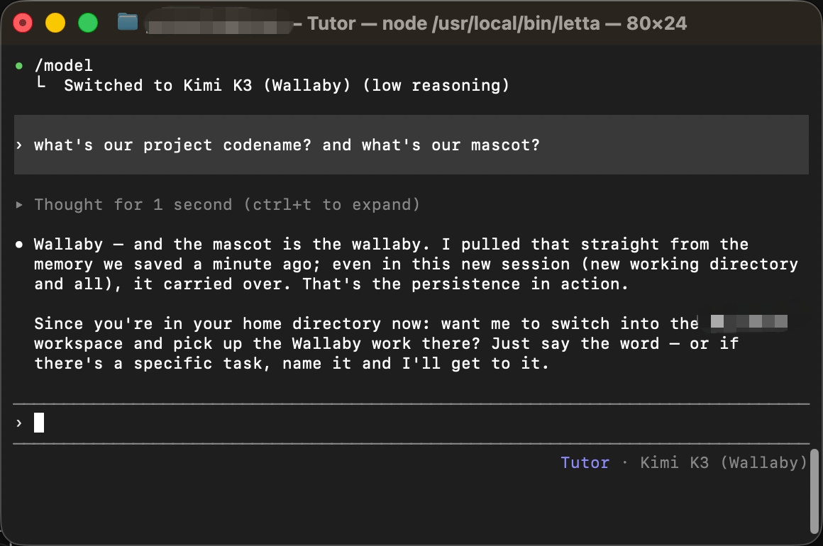 New session answering from memory blocks written in the previous one
